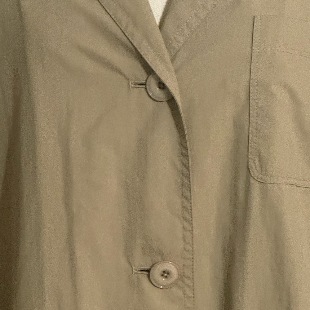 Massimo Dutti Army Green Jacket Blazer Relaxed Fit Fray Hem Pockets M Casual - Picture 8 of 12